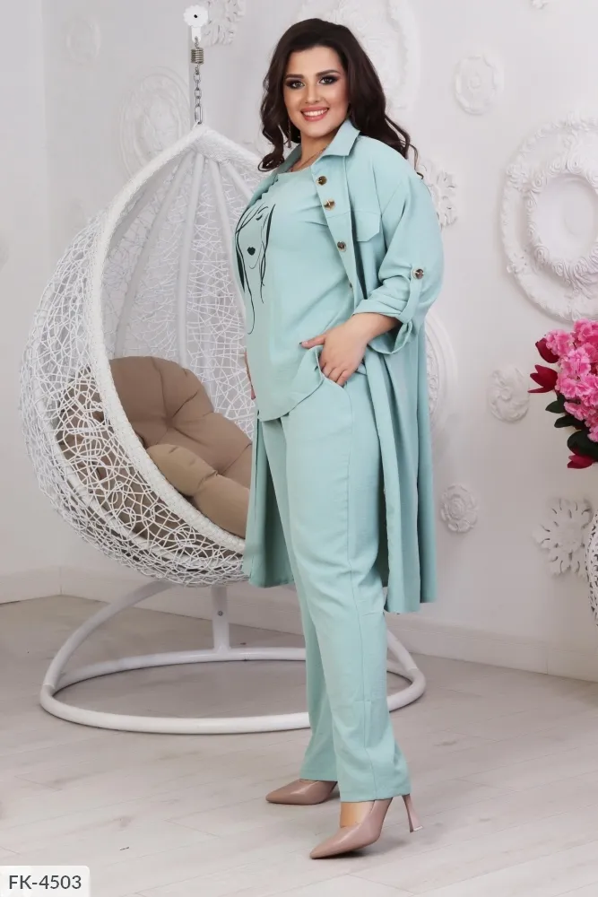 Костюм тройка FK-4497 Фабрика Моды