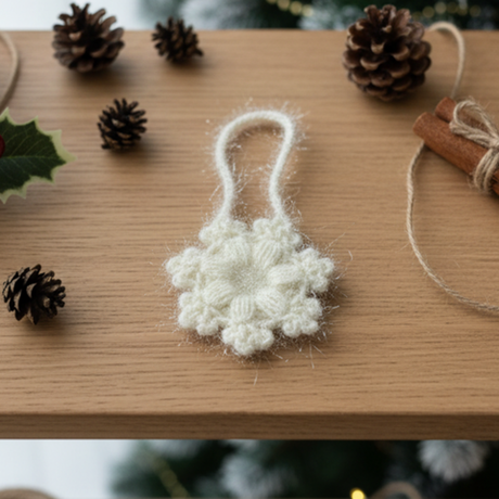 Вязаная снежинка (5 см)