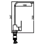 Смеситель для кухни, Frap, с картриджем, нерж, F41899-5