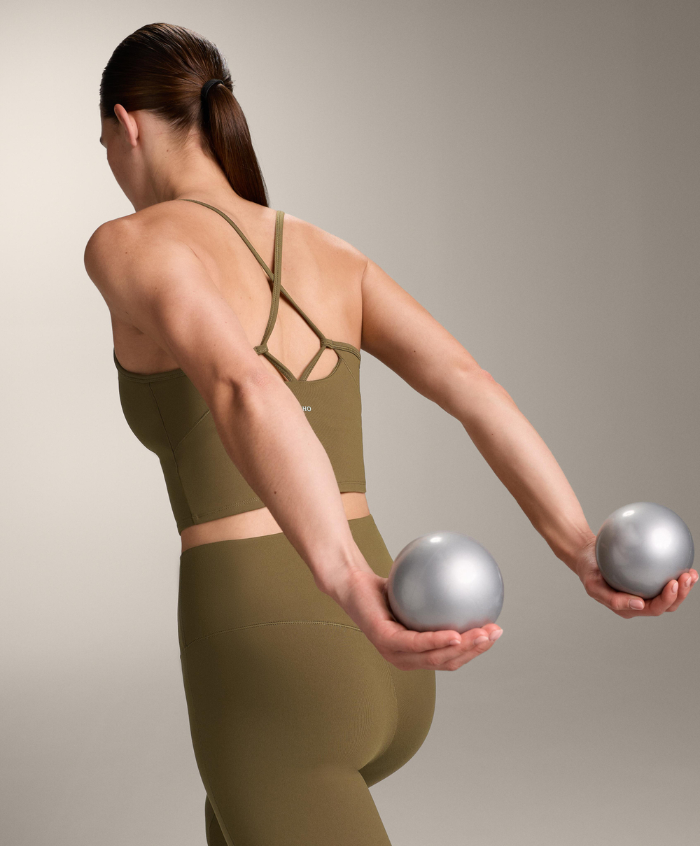 Oysho Топ-майка Evermove, оливково-зеленый