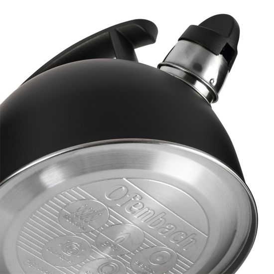 Чайник 1,5 л. из нержавеющей стали со свистком Ofenbach NB-100304 и нейлоновой ручкой