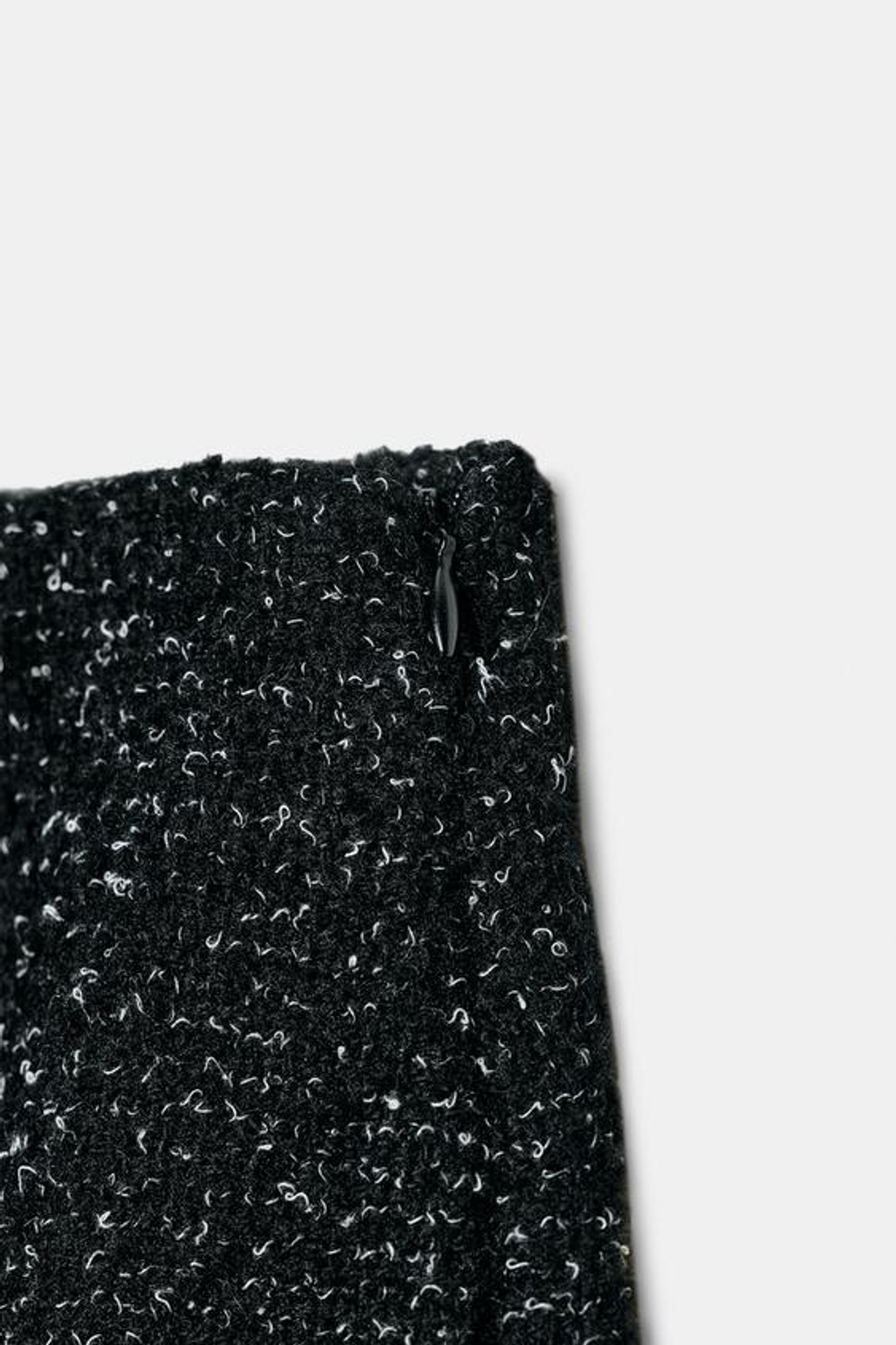 ZARA ЮБКА-ШОРТЫ ИЗ РЕЛЬЕФНОЙ ТКАНИ, ЧЕРНЫЙ