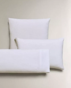 ZARA HOME НАВОЛОЧКА ИЗ ХЛОПКОВОГО МУСЛИНА, БЕЛЫЙ