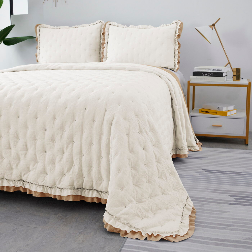 Покрывало 160x220 Sofi De MarkO Элизабет №14 кремово-бежевое