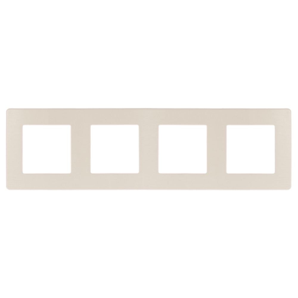 Рамка для розеток и выключателей ЭРА Серия 12 12-5104-02 на 4 поста, Сатин, слоновая кость
