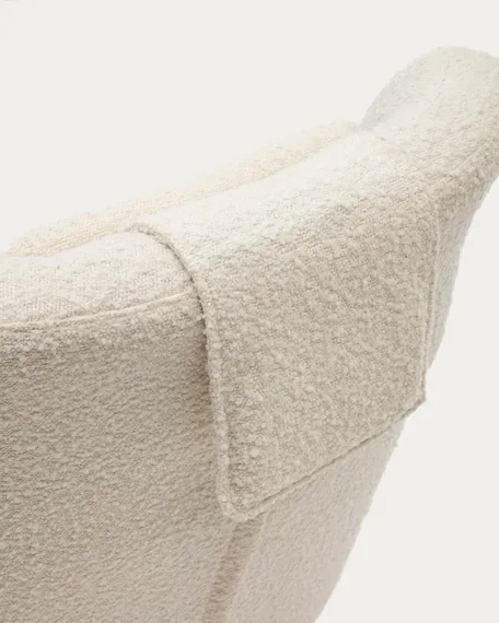 Крутящееся кресло Zalina, белое букле