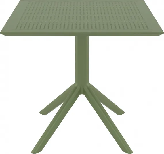Стол пластиковый Sky 80х80 см, оливковый