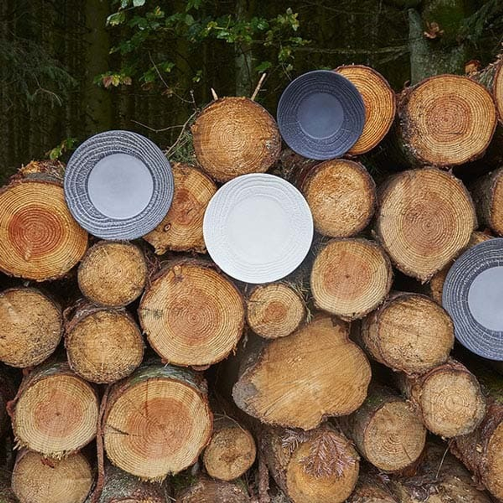 Тарелка «Арборесценс» мелкая;керамика;D=215,H=25мм; (Цвет: темно-серый)