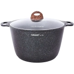 Кастрюля 8л со стекл. крышкой, АП линия «Granit ultra» (blue)