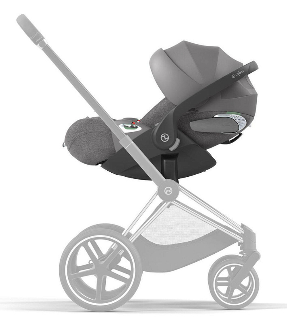 Коляска 3 в 1 Cybex Priam IV Rosegold complete и автокресло Cloud T i-Size Mirage Grey Plus Sepia Black