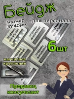 Бейдж на магните  6шт