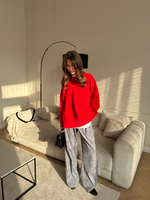 Джемпер из шерсти мериноса красный