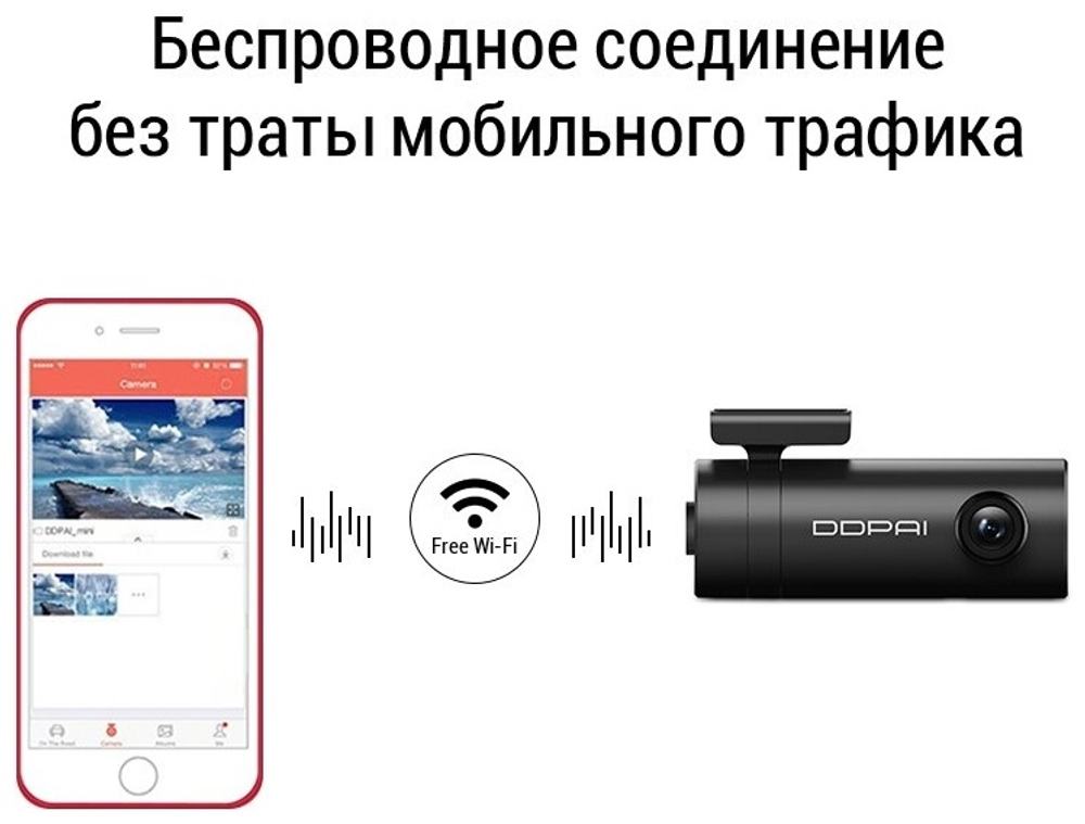 Видеорегистратор Xiaomi DDpai Mini Dash Cam черный