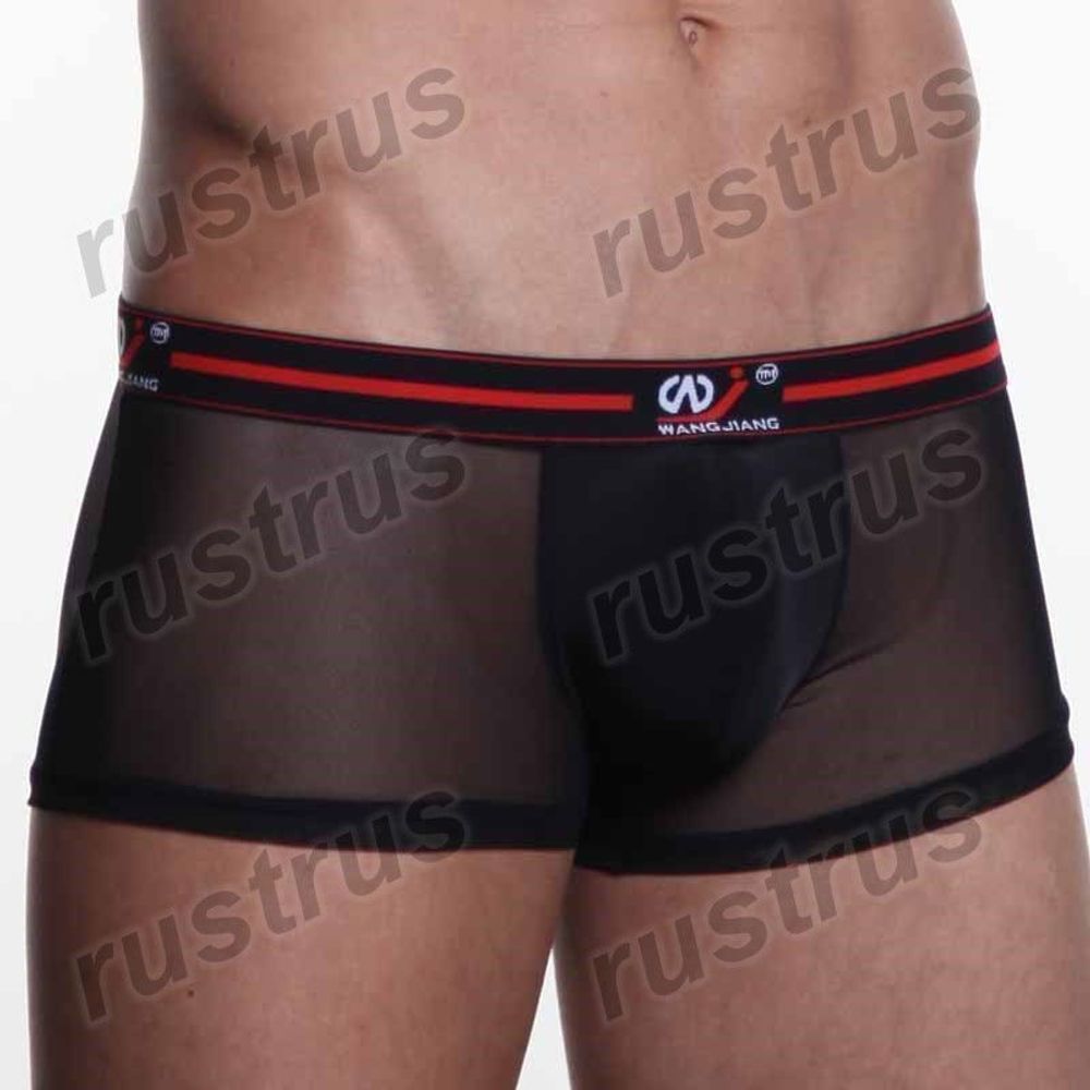 Мужские трусы хипсы черные WANGJIANG WG00106