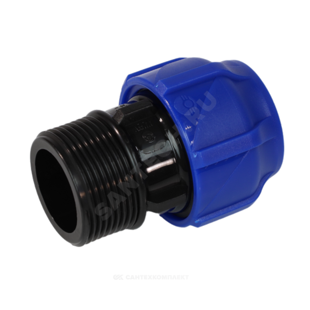 Муфта компрессионная ПЭ Дн 63х2" НР Ру16 VALFEX 121001163200
