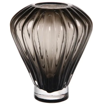 Ваза стеклянная «GREY GLASS» 17*20см