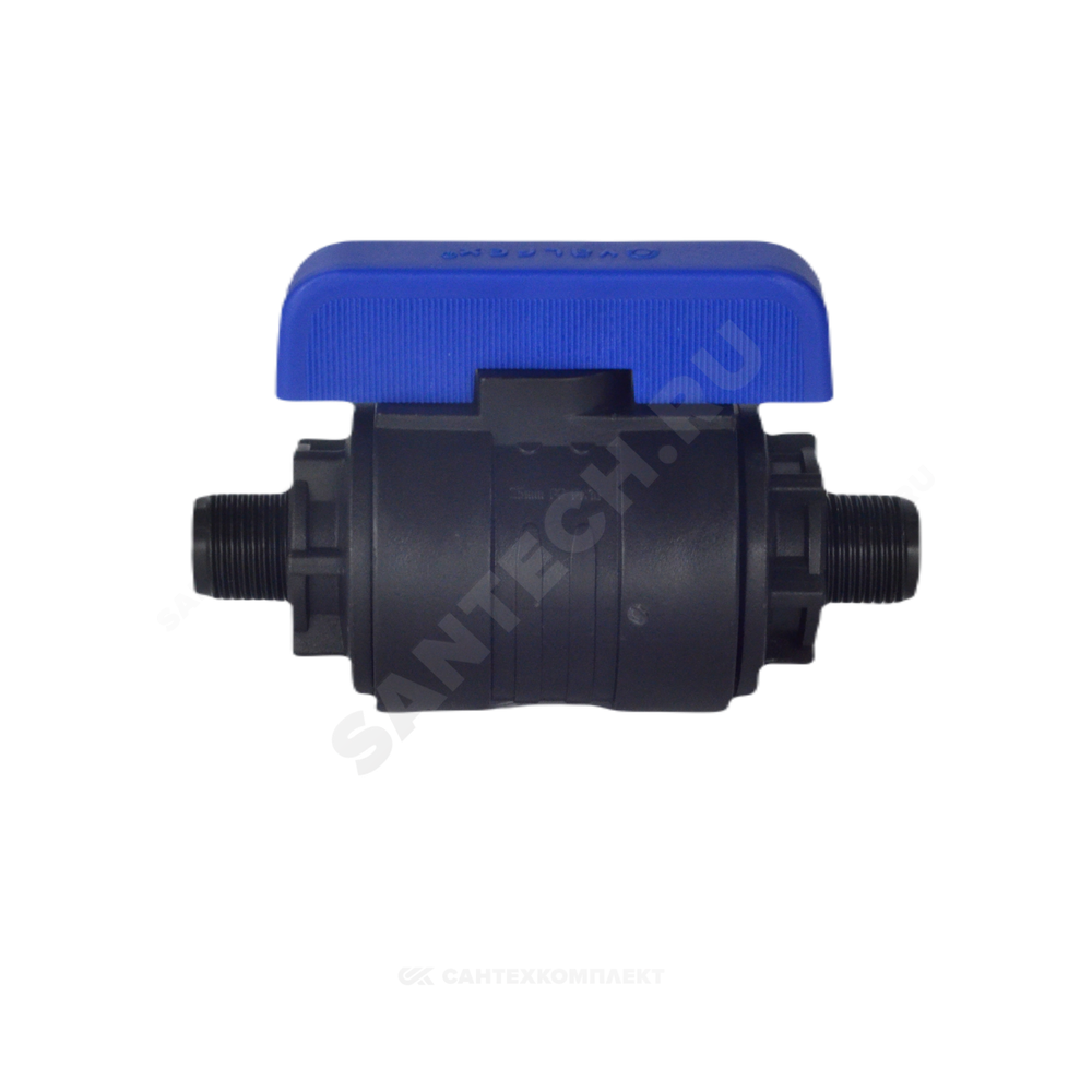 Кран шаровой компрессионный ПЭ Ду 16 3/4"x3/4" НР/НР Ру16 VALFEX 1210216034034
