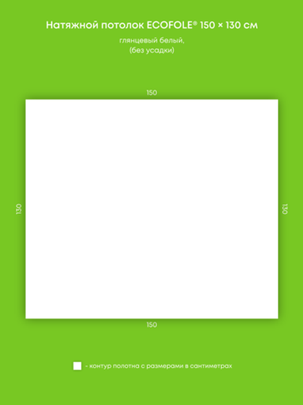 Глянцевый натяжной потолок 2 м2
