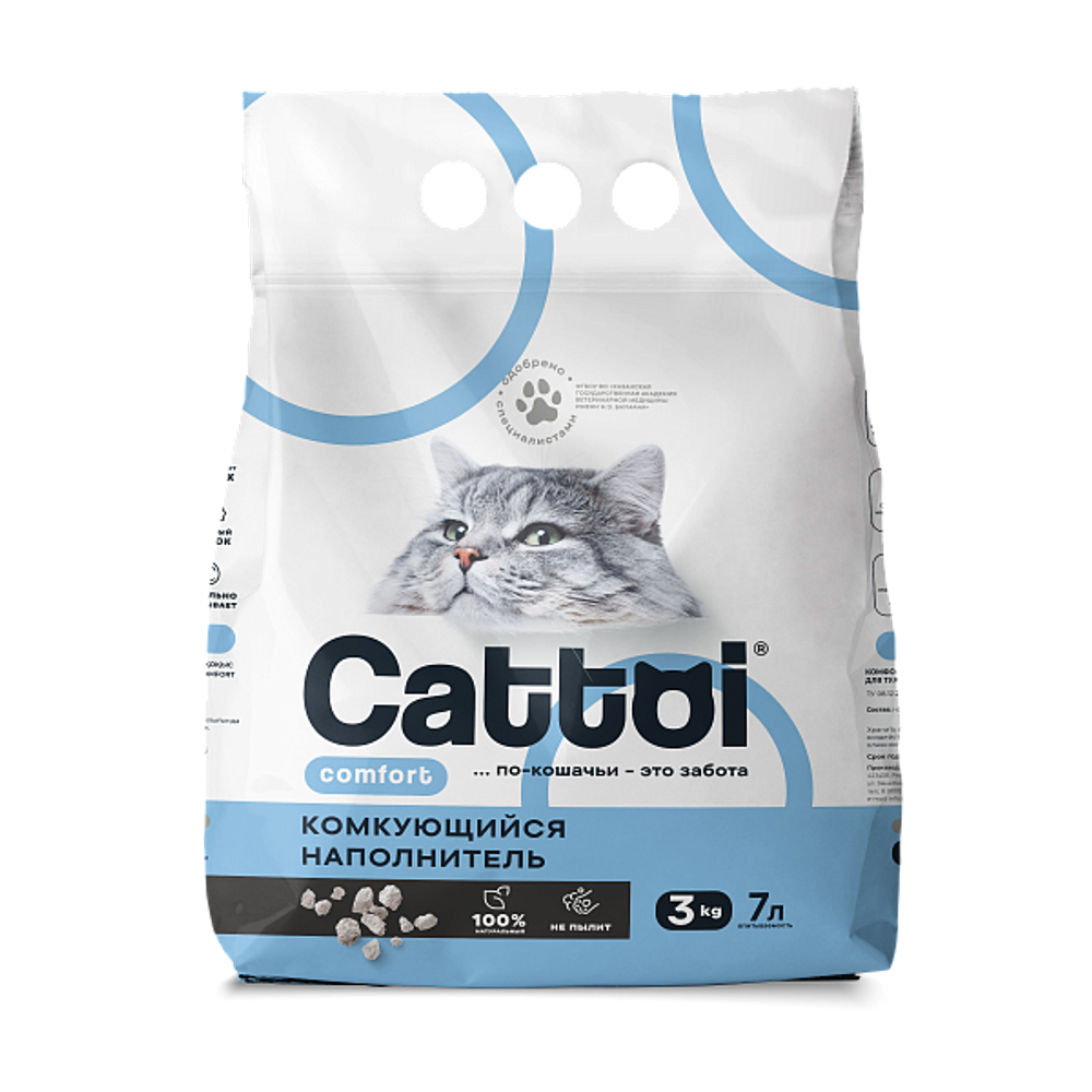 Наполнитель комк. CATTOI COMFORT 3кг
