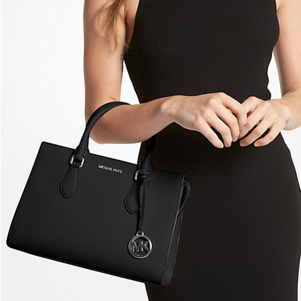 Michael Kors Sheila Medium Faux Saffiano Leather Satchel