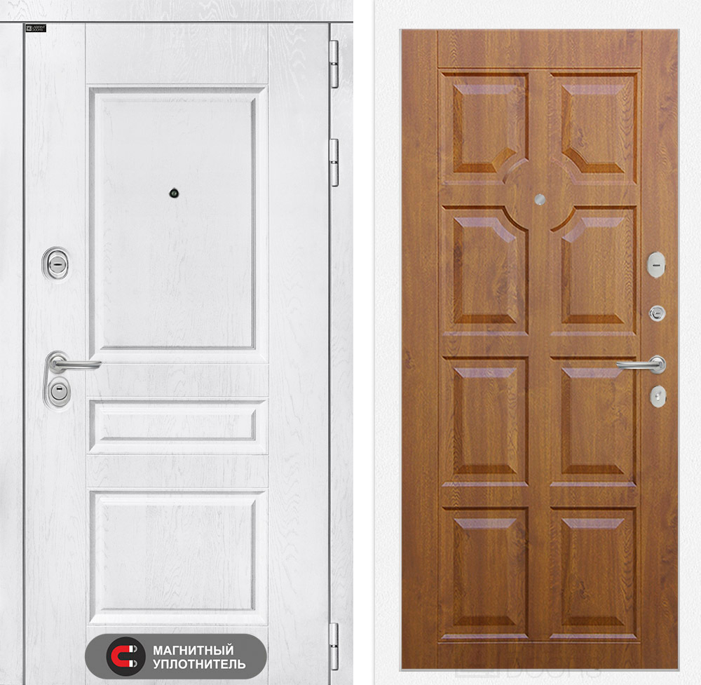 Дверь входная Лабиринт VERSAL 17 Винорит Золотой дуб металлическая