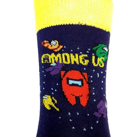 Носки Among Us "Космические пираты", р-р 38-43 (синий/желтый)