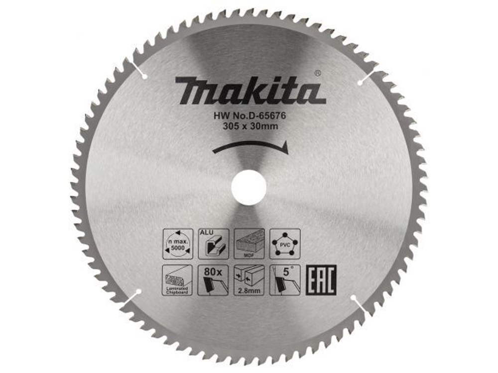 Диск пильный 305х30 мм 80 зуб. для алюминия/дерева/пластика MAKITA