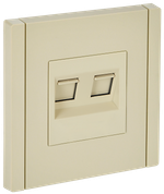FORTE&PIANO Розетка двойная RJ11+RJ45 кат.5E FP435 ваниль IEK