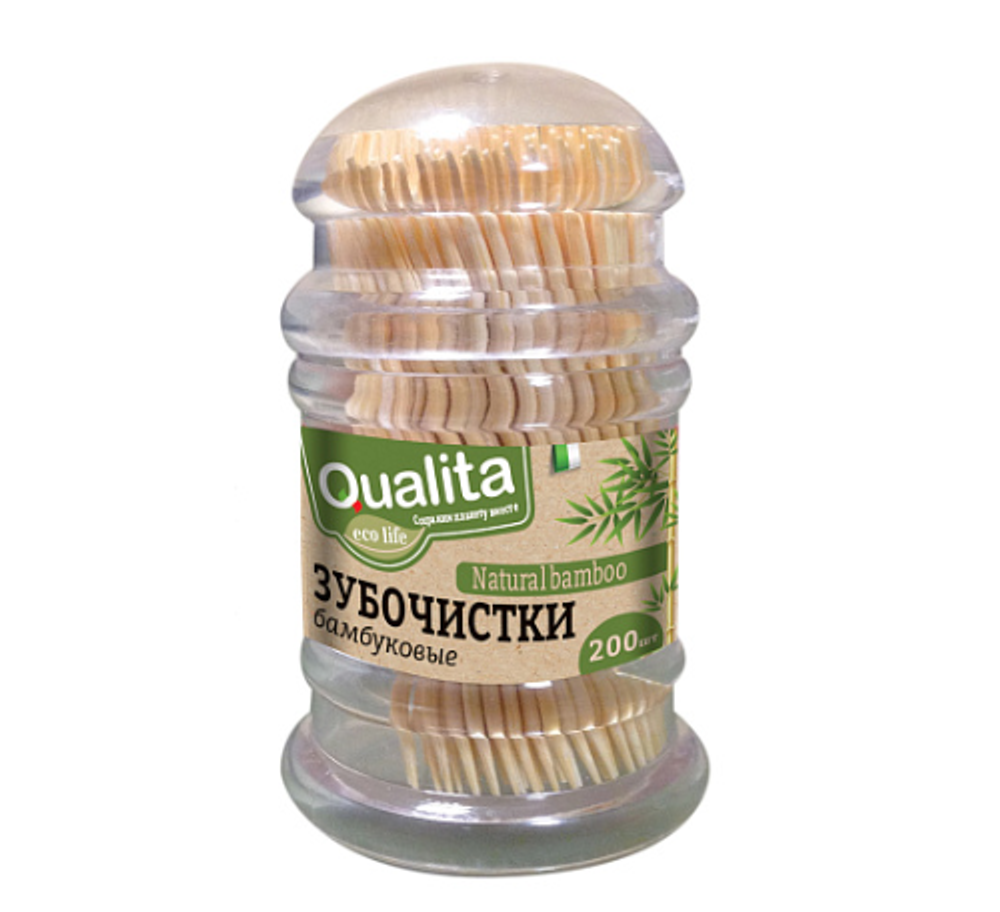 Qualita  (200шт)  зубочистки бамбук