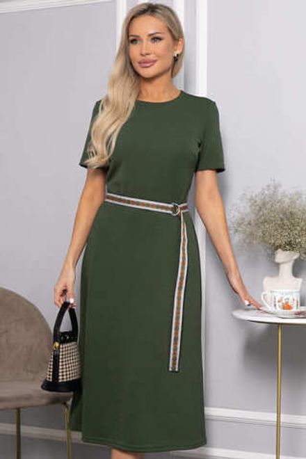 Платье трикотажное Парижанка (зеленое) П14415-10М LT Collection