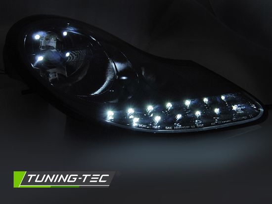 Фары передние DAYLIGHT ALL GLOSSY BLACK для  PORSCHE BOXSTER 96-04 /911 996