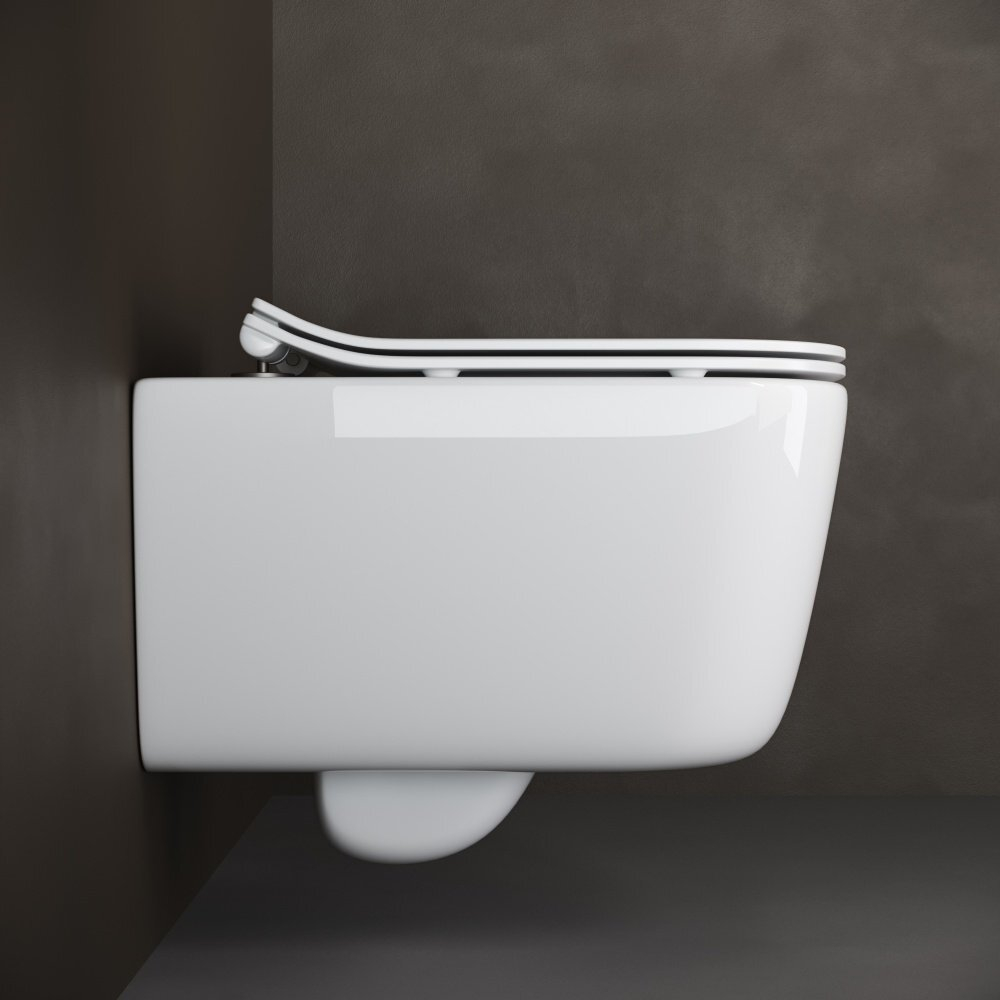 Комплект подвесной безободковый унитаз Ceramica Nova New Day CN3005 с крышкой-сиденьем микролифт + инсталляция Am.Pm ProI 012704