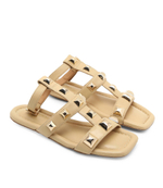 Кожаные босоножки TWINSET - нюд(221TCP054)