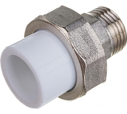 Муфта разъемная американка ППР 20 х 1/2" НР VALFEX PP-R полипропиленовая белая