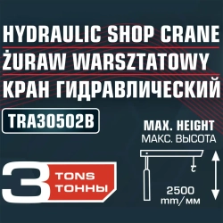 Кран гидравлический 3т FORCEKRAFT FK-TRA30502B (из 2-х частей)