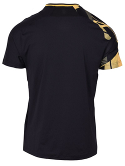 Мужская теннисная футболка Mizuno Daybreakers Shadow - black/vibrant yellow