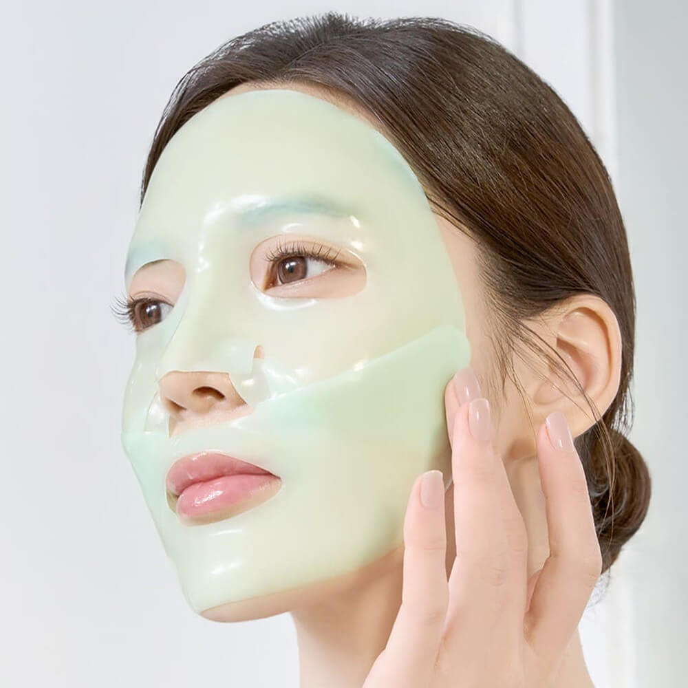 LUVUM Green Citrus Vitamin C Gel Mask Plus осветляющая гидрогелевая маска для лица с витаминным комплексом и экстрактом юдзу
