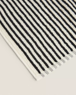 ZARA HOME ПОЛОТЕНЦЕ В ПОЛОСКУ, ЧЕРНЫЙ