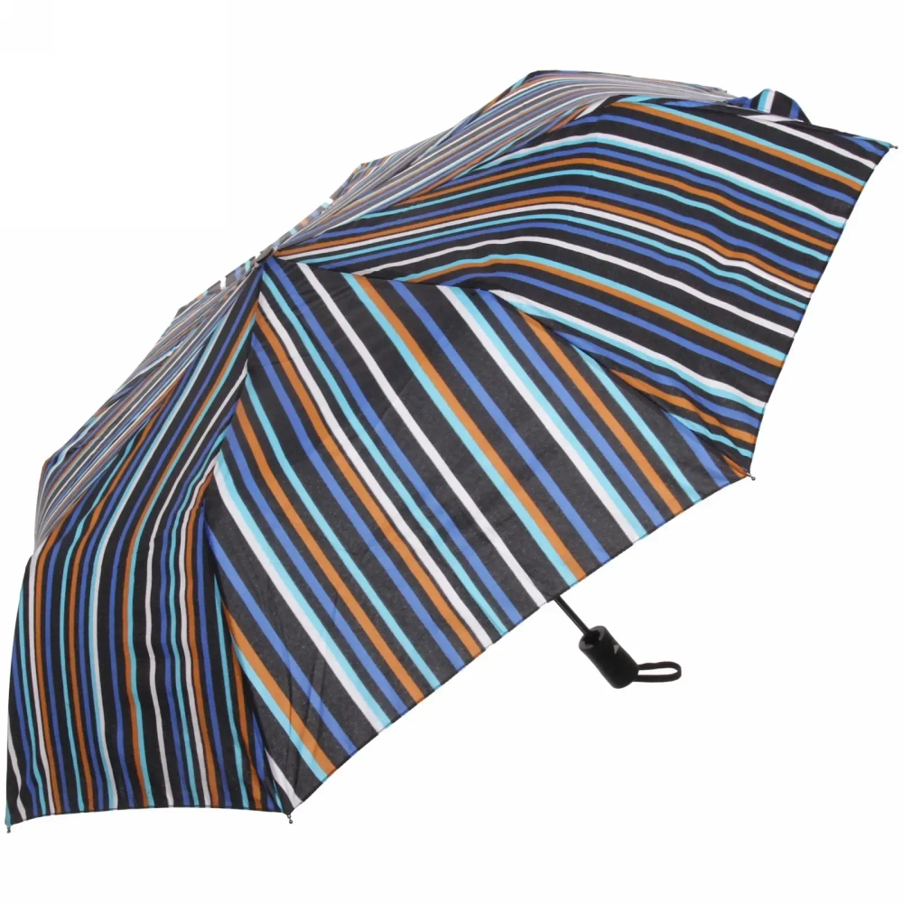 Зонт женский полуавтомат «Ultramarine- Артемида», микс 6 цветов, 8 спиц, d-100см, длина в слож. виде 28см, голубые цветы