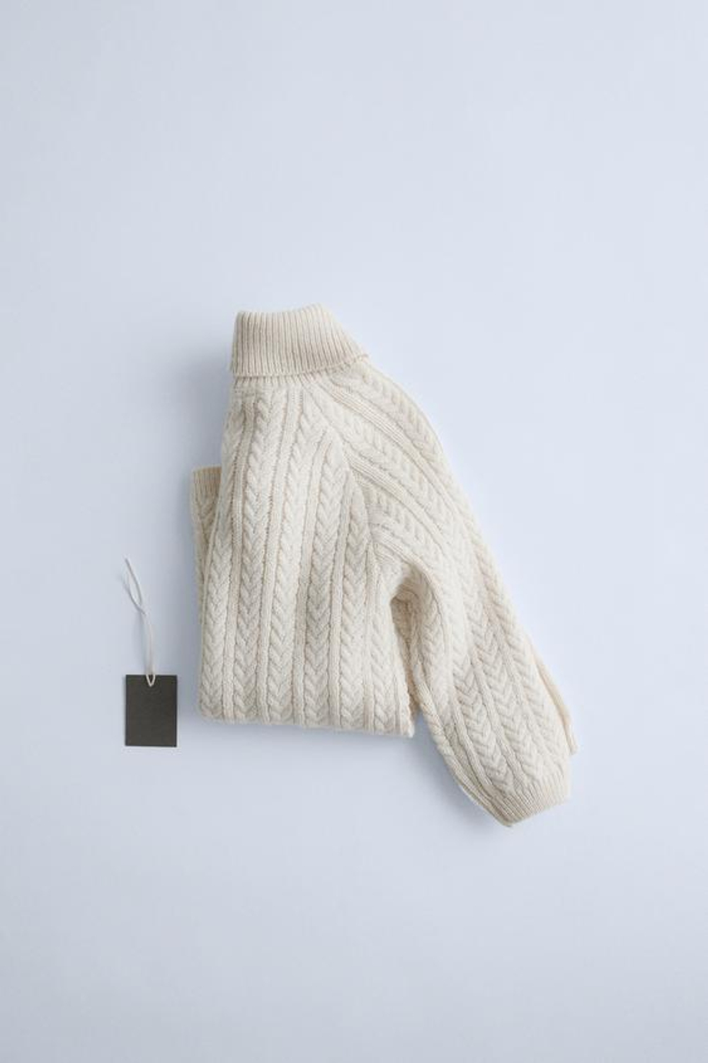 ZARA ПЛАТЬЕ ИЗ СМЕСОВОЙ ШЕРСТИ С ОТВОРОТОМ — TIMELESZ, ЭКРЮ