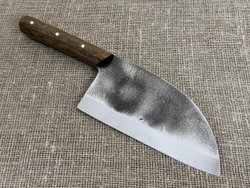 Сербский нож для мяса, сталь 65Г, рукоять Орех