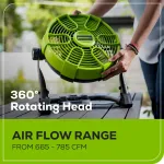 Вентилятор с гибридным питанием Greenworks G24FAN (без АКБ и ЗУ) 3503407