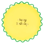 Тарелки большие с волнистым краем "С Днем Рождения" [Happy Birthday] 8 шт. (26,7 см)