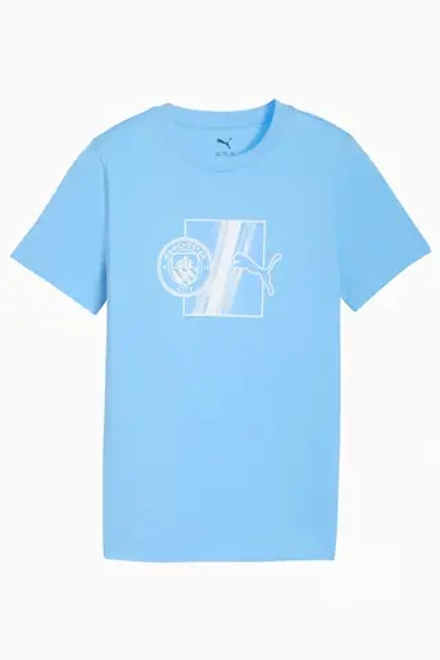 Футболка Puma Manchester City 25/26 FtblCulture Tee Junior - голубой