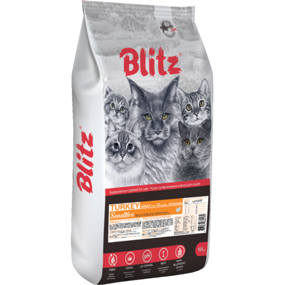 Blitz Sensitive Turkey Adult Cat All Breeds