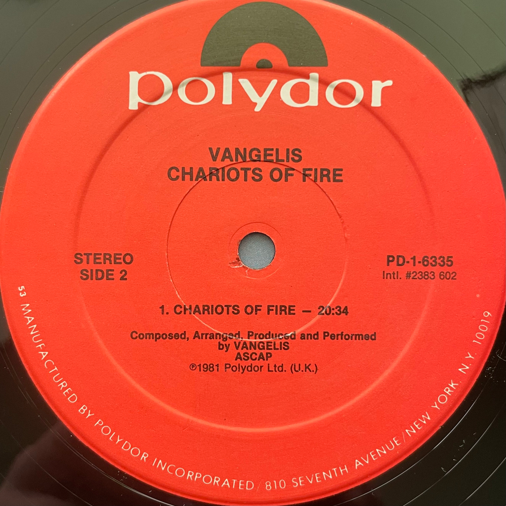 Vangelis ‎– Chariots Of Fire (США 1981г.)