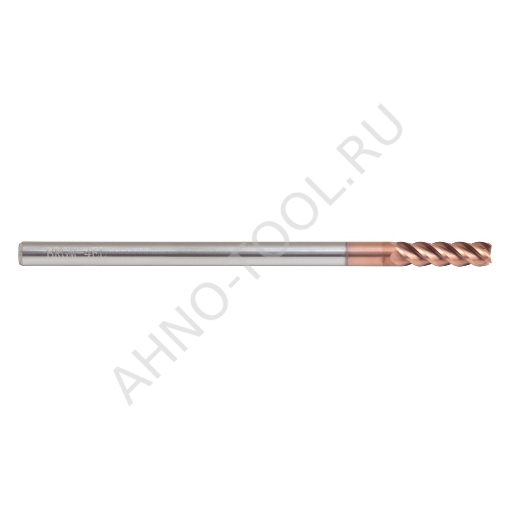 Фреза твердосплавная   4мм (L=75, l=15, хв=6) Z4 35° по стали, нерж., чугуну BRGM-4EL-D4.0 HRC45 AHN