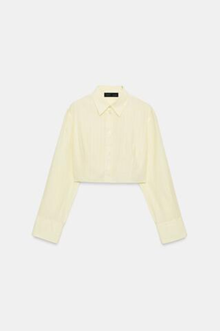 ZARA УКОРОЧЕННАЯ РУБАШКА ИЗ ПОПЛИНА В ПОЛОСКУ, РАЗНОЦВЕТНЫЙ