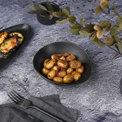 Салатник 260 мл 15*13,5 см h4,8 см Wave Up Smooth Black Raw Stellar P.L. Proff Cuisine [6]