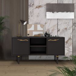 Тумба под ТВ Арт Колор matte 117см Классик Сильвер Терпкий коричневый матовый